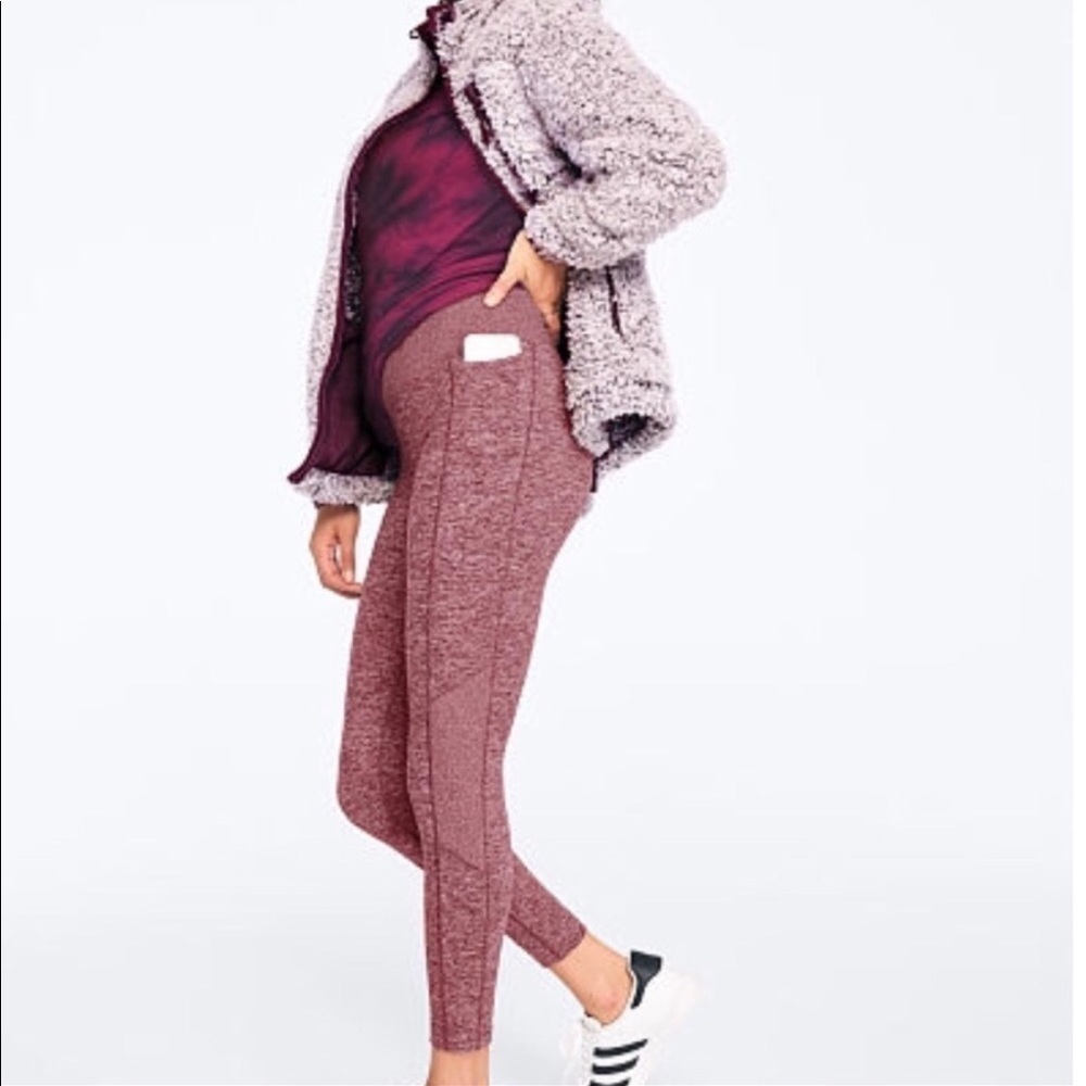 Victoria’s Secret Pink High Waist Cozy Legging Merlot Night Size L